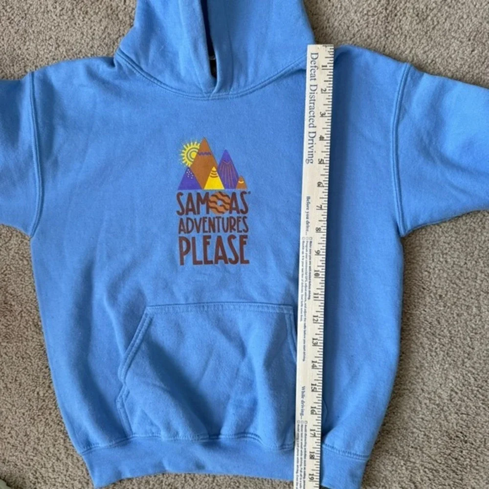 KIDS SMALL Girls Small Girl Scout Cookie‎ Samoas Hoodie Blue Fundraiser